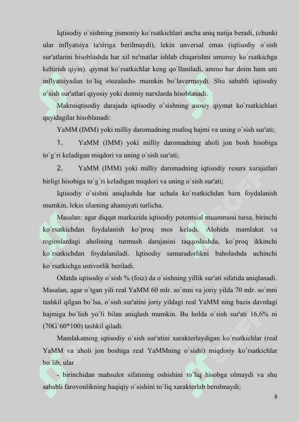 IQTISODIY O'SISH IJTIMOIY TARAQQIYOT OMILI SIFATIDA 8