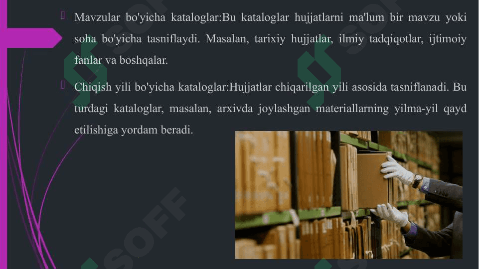ARXIV HUJJATLARI KATALOGLARINING TURLARI 3