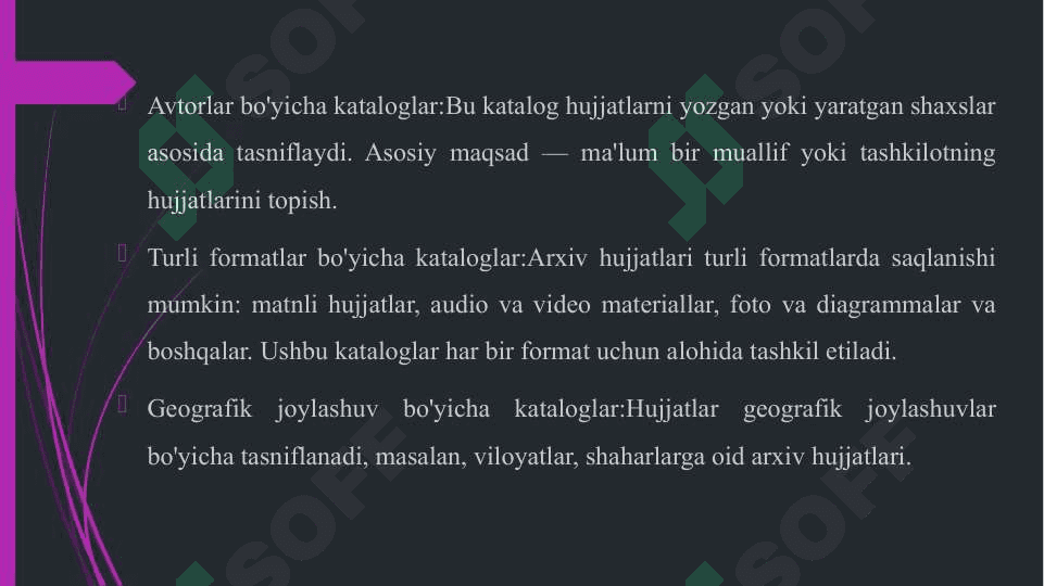 ARXIV HUJJATLARI KATALOGLARINING TURLARI 4