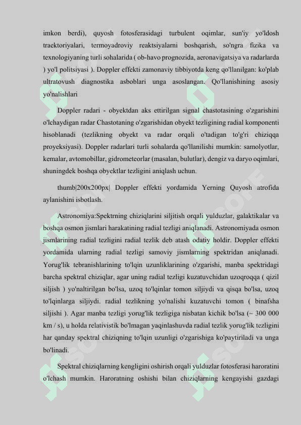 DOPLER EFFEKTI VA UNING QO’LLANILISHI 6
