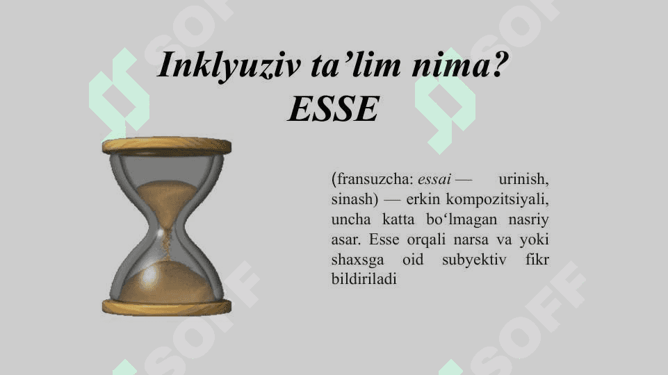 Inklyuziv ta’lim kursining predmeti, maqsad va vazifalari, obyekti, tamoyillari 5