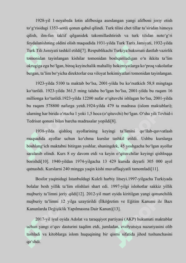 TURKIYANING TA'LIM SHAKLI 4