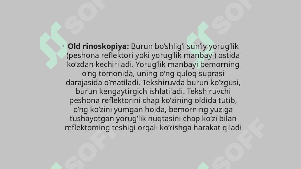 Old va orqa renoskapiya 2