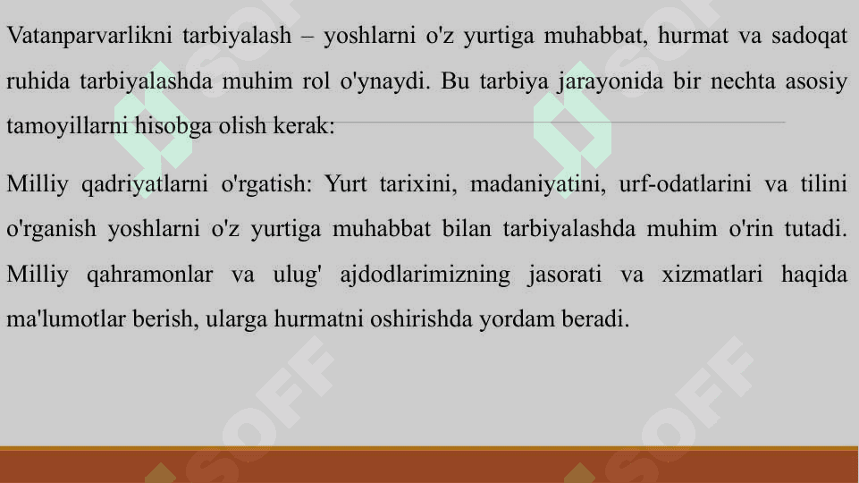 VATANPARVARLIKNI TARBIYALASH 3