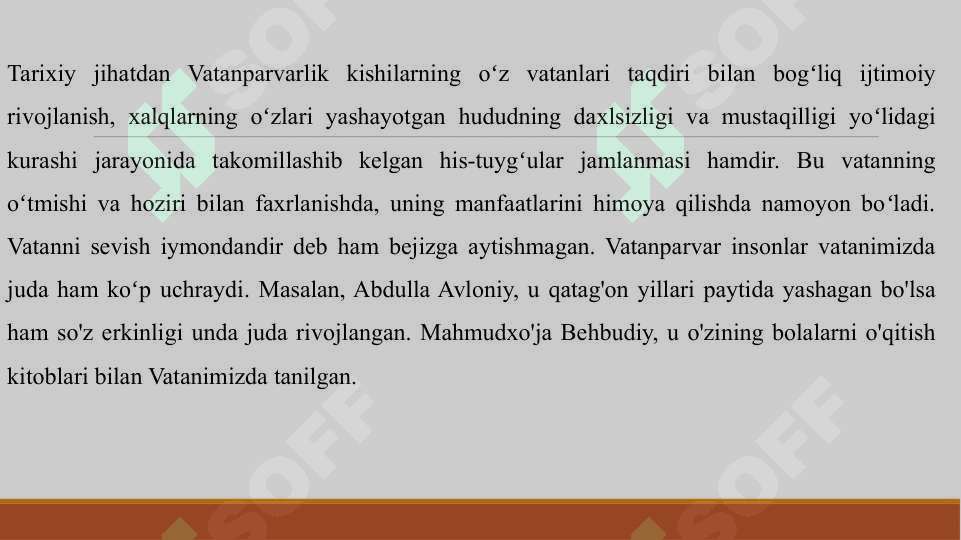 VATANPARVARLIKNI TARBIYALASH 6