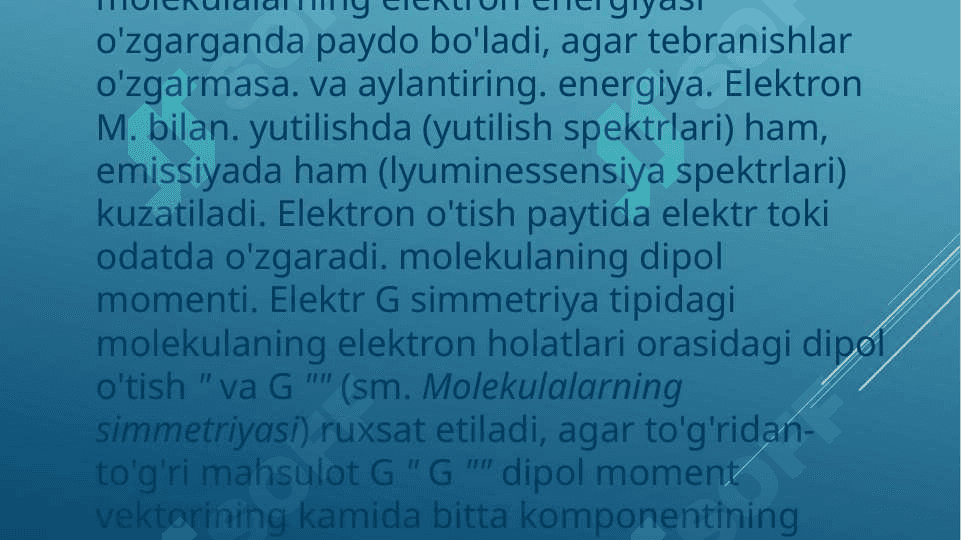 Molekulyar spektrlarning xillari 8