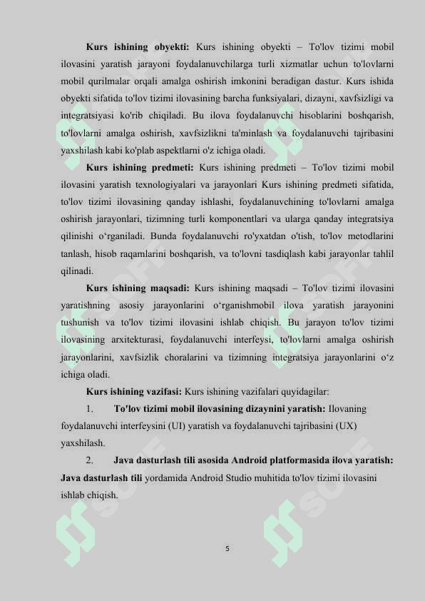 To'lov tizimi mobile ilovasini yaratish bo'yicha 4