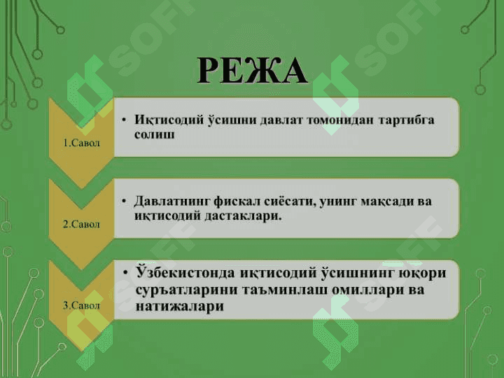 ИҚТИСОДИЙ ЎСИШ ВА ДАВЛАТНИНГ ФИСКАЛ СИЁСАТИ 2