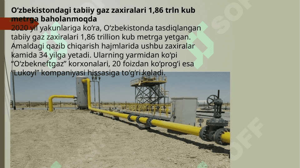 Jahon bo’yicha gaz zahiralari 6