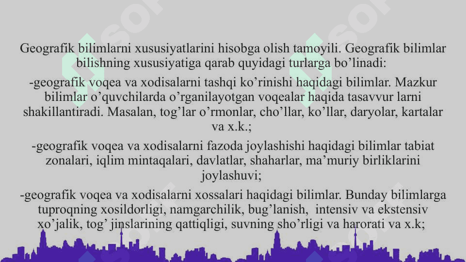 GEOGRAFIYA TA’LIMIDA QO‘LLANILADIGAN METODLAR TASNIFI 5