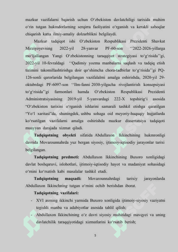 BUXORO  XONLIGI  ABDULLAXON  IKKINCHI  DAVRIDA 5