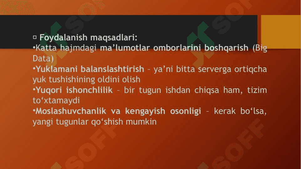 Ma‘lumotlarni taqsimlangan qayta ishlash 4