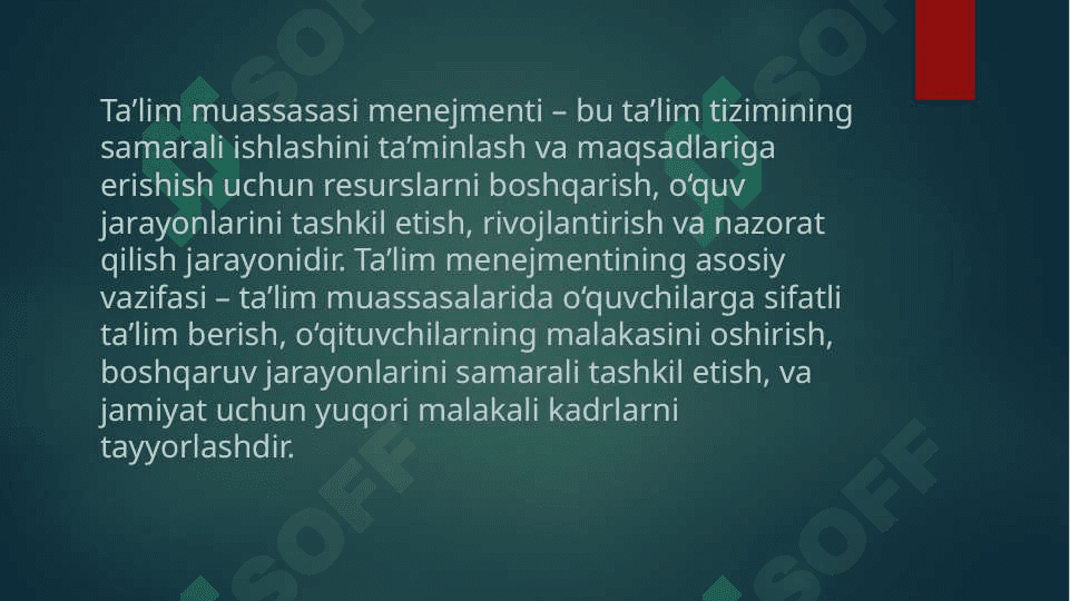 Ta’lim muassasasi menejmenti 2