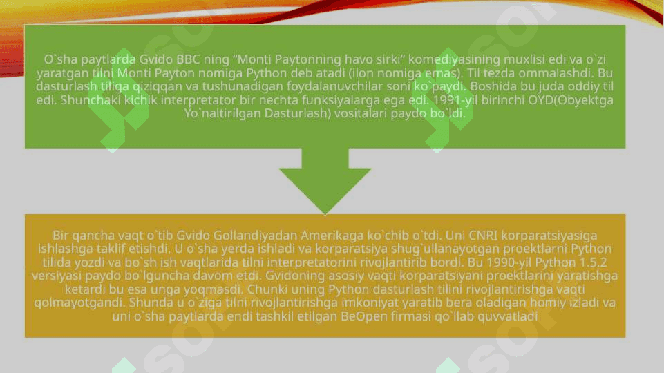 Python tili sintaksisi, asosiy operatorlari 3