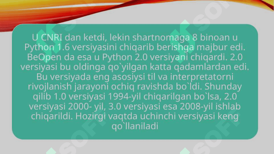 Python tili sintaksisi, asosiy operatorlari 4