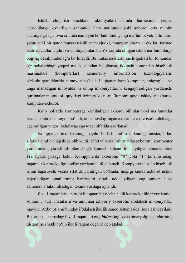 Informatika va axborot texnologiyalari fanini oʻqitishda interfaol metodlardan foydalanish 8