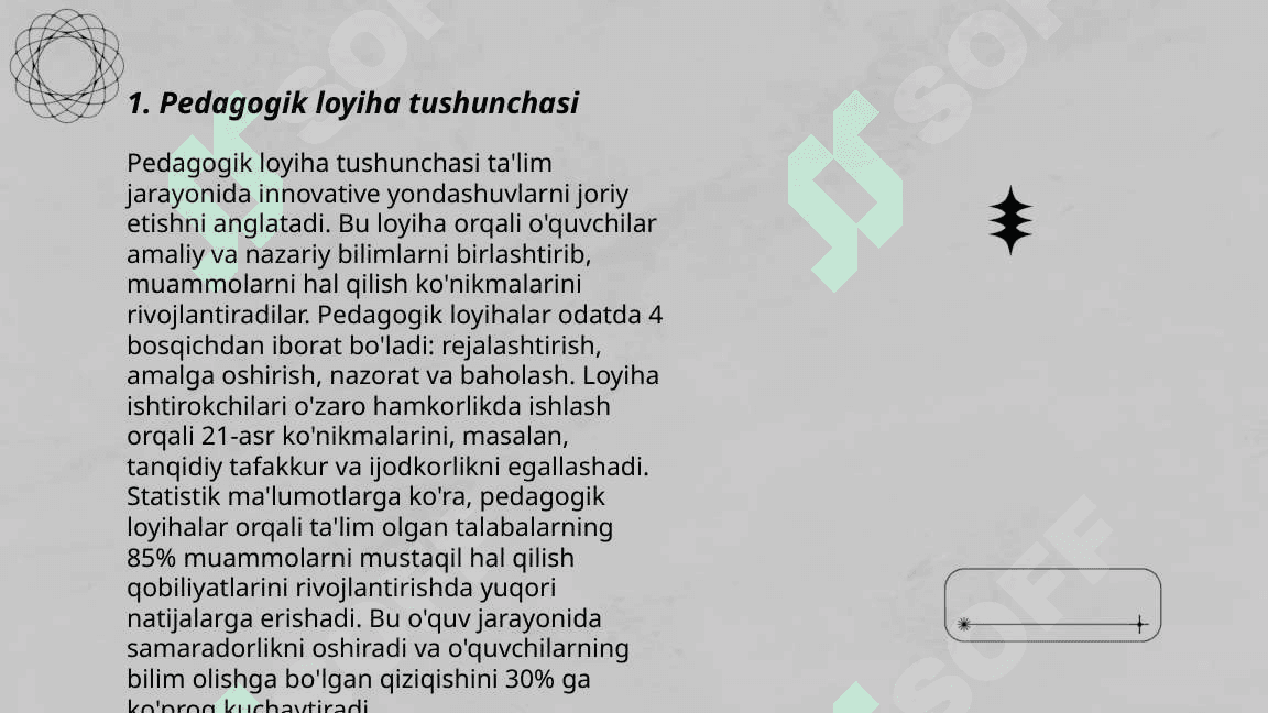 Pedagogik loyihalash va rivojlantiruvchi ta’lim muhitini  loyihalashtirish 3