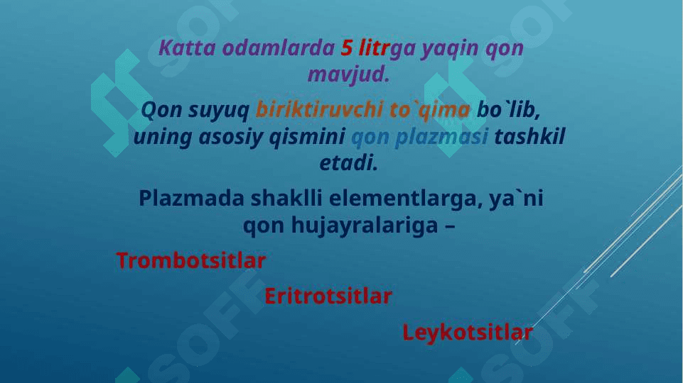 Qonning kimyoviy tarkibi 5