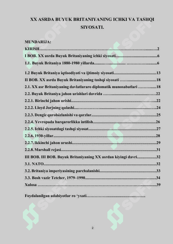 XX ASRDA BUYUK BRITANIYANING ICHKI VA TASHQI SIYOSATI 2
