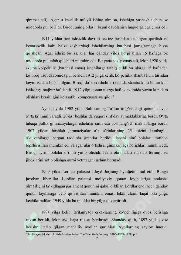 XX ASRDA BUYUK BRITANIYANING ICHKI VA TASHQI SIYOSATI 7