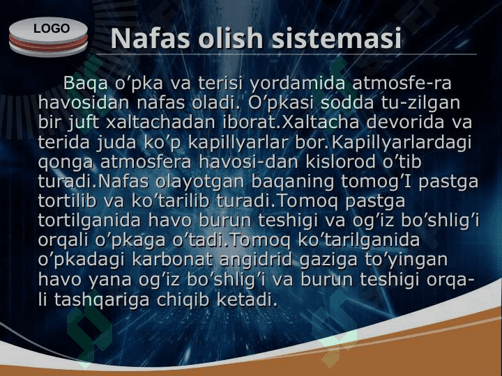 Ko’l baqasining ichki tuzilishi 3