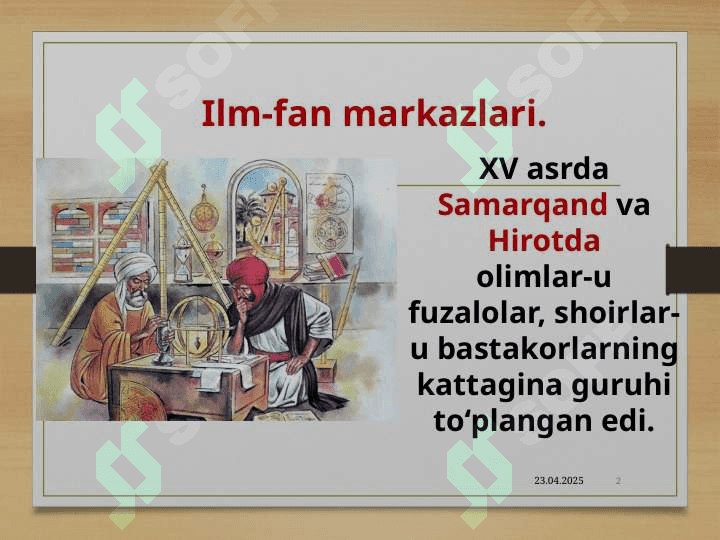 O’rta Osiyoda aniq fanlarning rivojlanishi 2