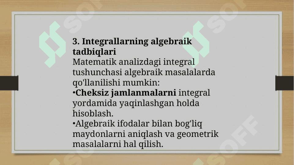 Matematik analizning algebraning ba’zi masalalarga tadbiqi 4
