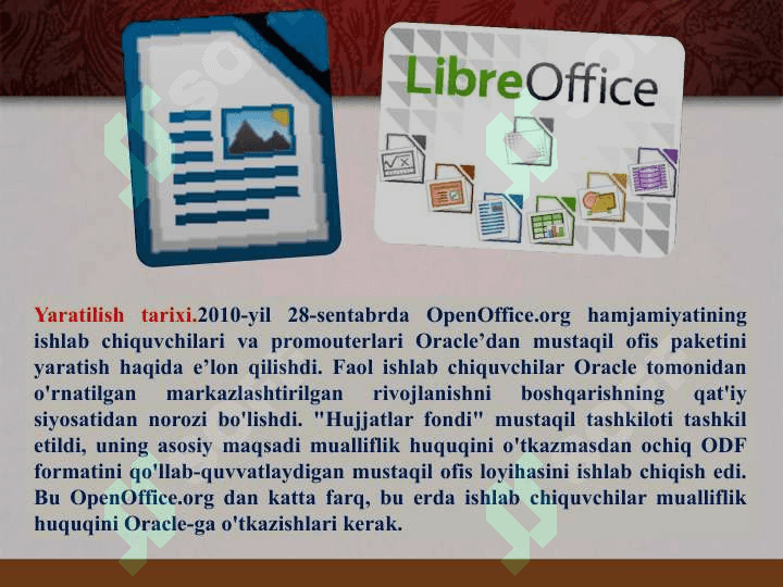 LibreOffice Writer- matn muharriri xususiyatlari 3