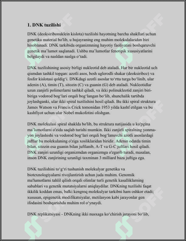 DNK STRUKTURASI Kurs ishi 3
