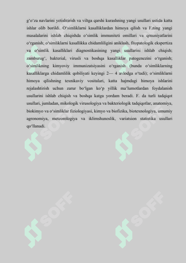 UMUMIY FITOPOTOLOGIYA VA MIKROBIOLOGIYA FANINING RIVOJLANISH TARIXI, MAQSAD VA VAZIFALARI. 3