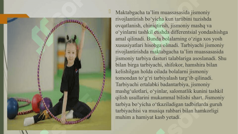 Maktabgacha yoshdagi bolalar uchun sport mashqlari 2