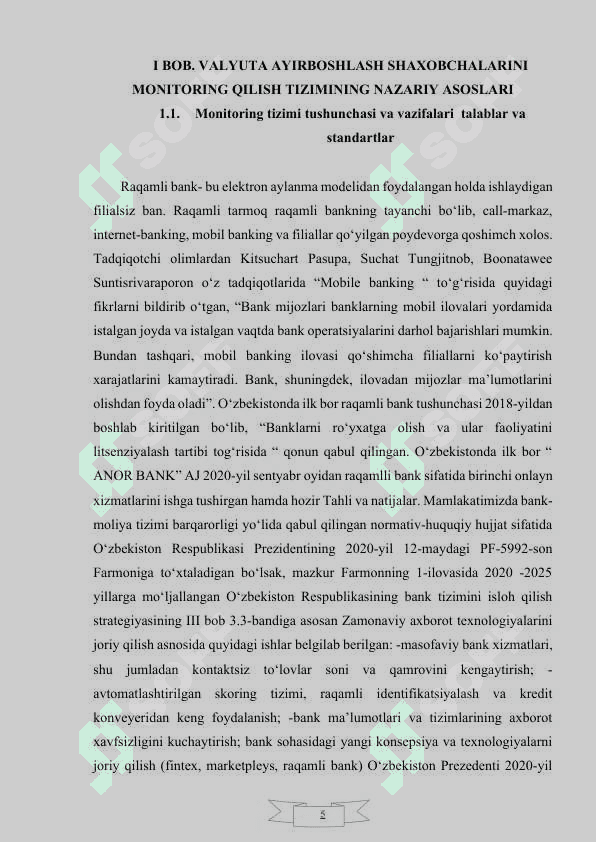 VALYUTA AYIRBOSHLASH SHAXOBCHASINI MONITORING QILISH TIZIMIVALYUTA AYIRBOSHLASH SHAXOBCHASINI MONITORING QILISH TIZIMI 5