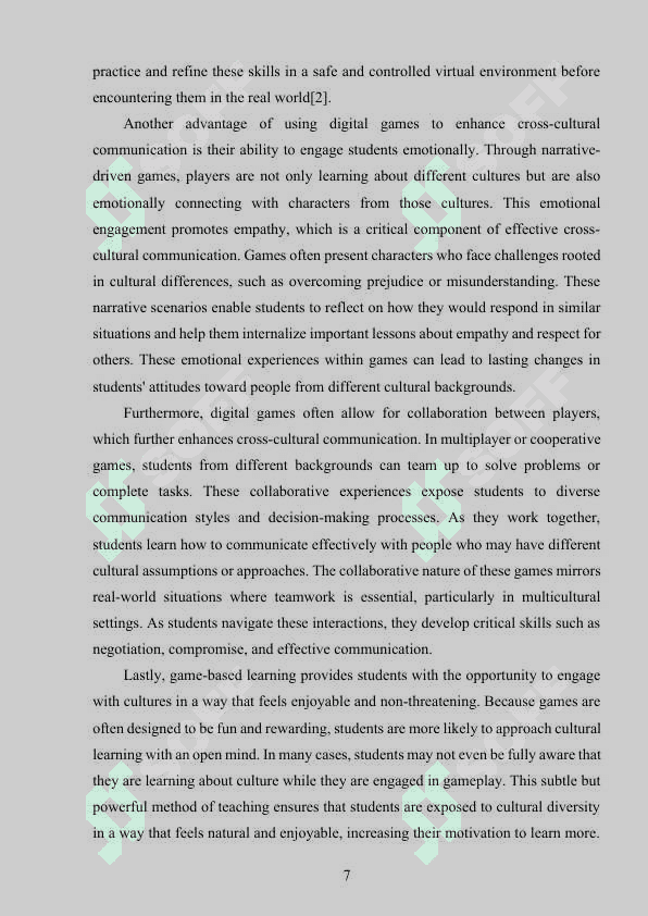The role of game-based technologies in developing socio-cultural competence in primary school students 7