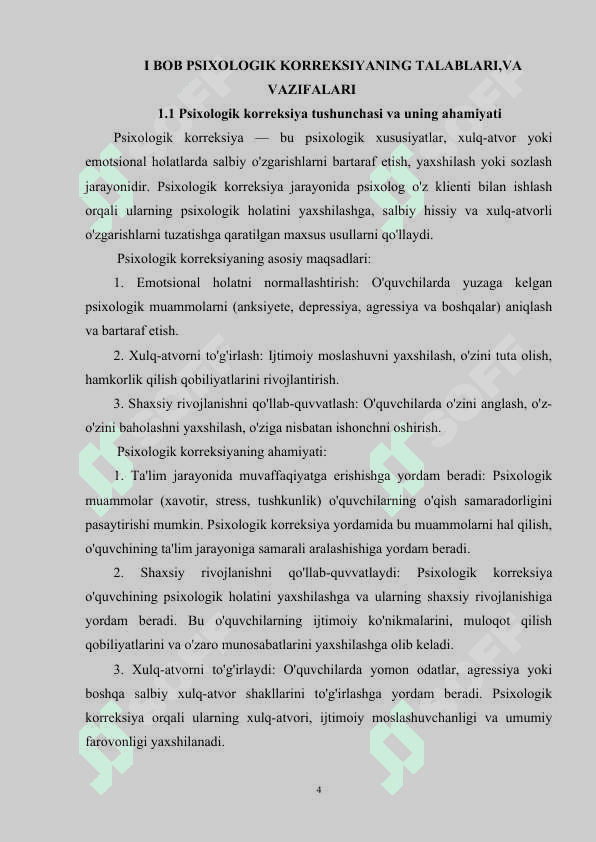 PSIXOLOGIK KORREKSIYANING TALABLARI,VA VAZIFALARI 4
