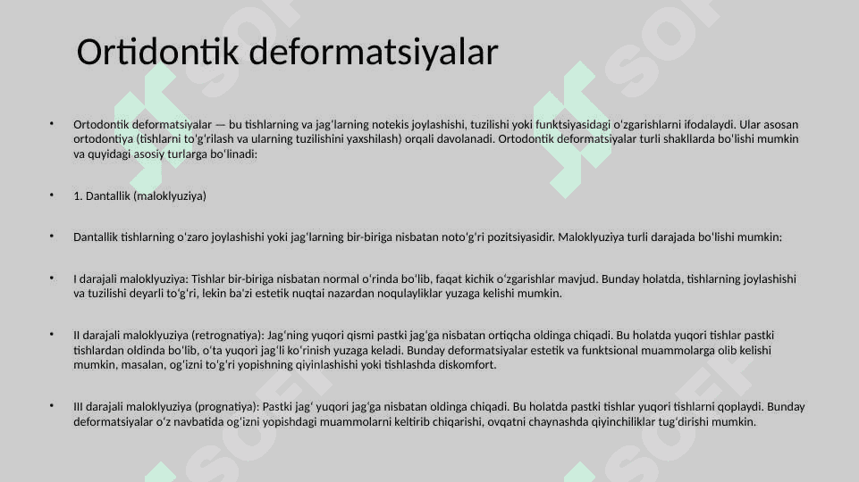 Tish toj qismining to‘liq zararlanishi. Uning etiologiyasi,patogenezi va klinikasi. 6