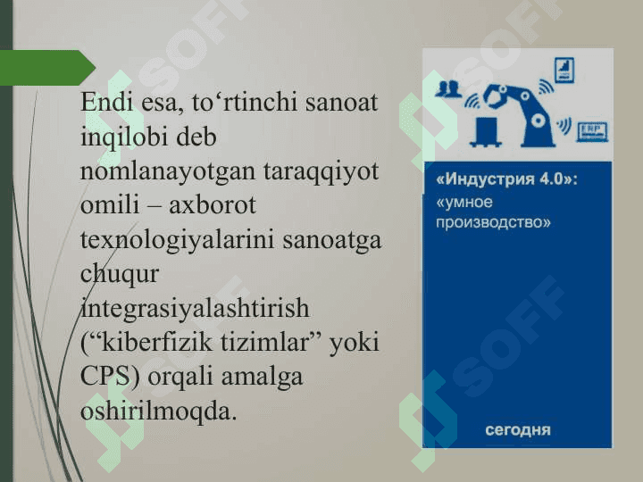 RAQAMLI IQTISODIYOT VA SANOAT 4.0 ni QOʻLLASh ASOSLARI 7