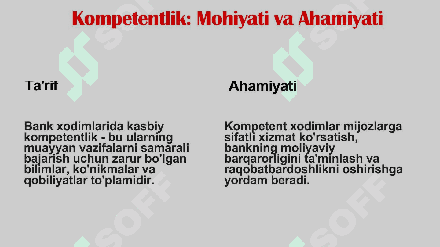 Bo'lajak Bank Xodimlarida Kasbiy Kompetentlikni Shakllantirish. 2