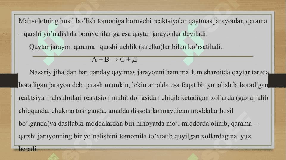 Kimyoviy muvozanat va uni siljitish shartlari 3