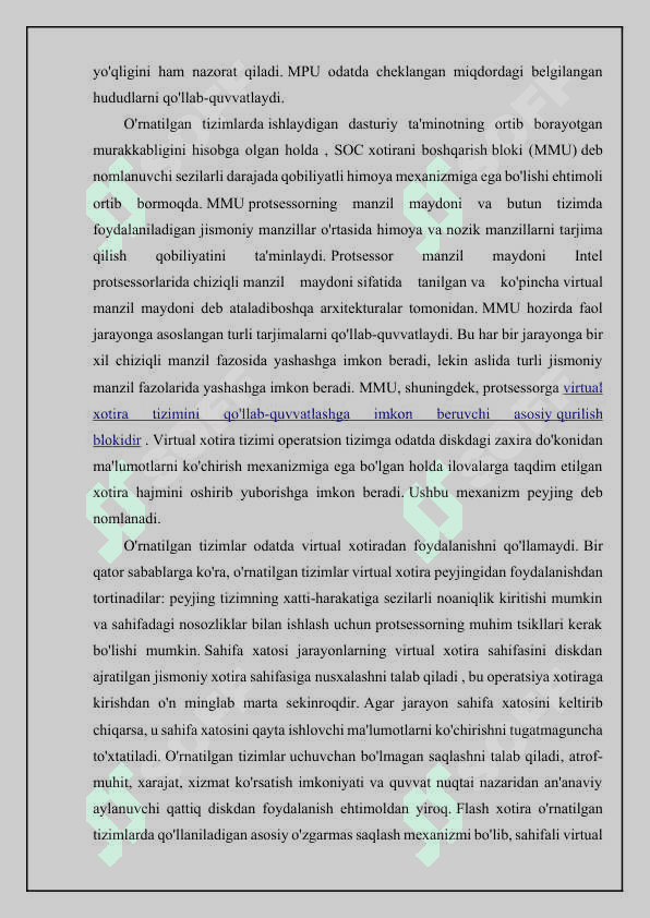 O‘rnatilgan tizimlarning blok diagrammasi 8
