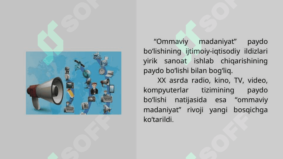 Biz “ommaviy madaniyat”ga          qarshimiz! 4
