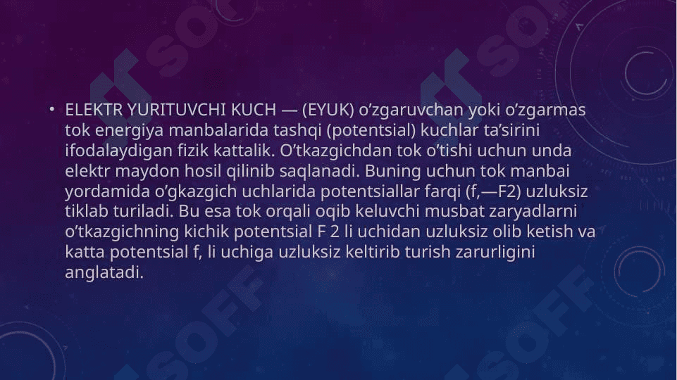 Elektr yurituvchi kuch uning hosil bo’lishi aniqlash usullari 3