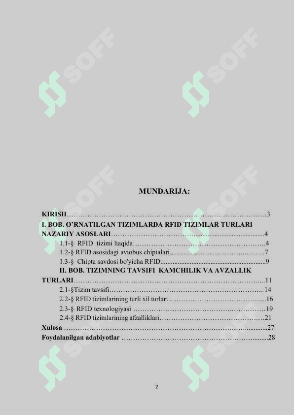 RFID TIZIMLAR TURLARI 2
