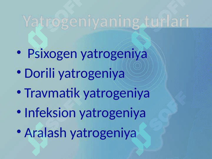 Hozirgi zamon tibbiyotida yatrogeniya muommolari 7