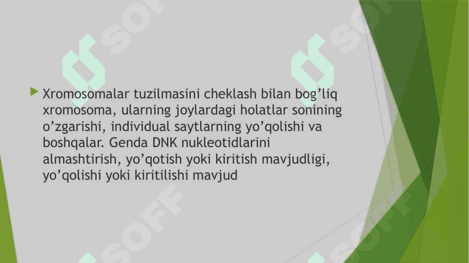 O'zgaruvchanlik va uning turlari. Mutatsiya turlari 7