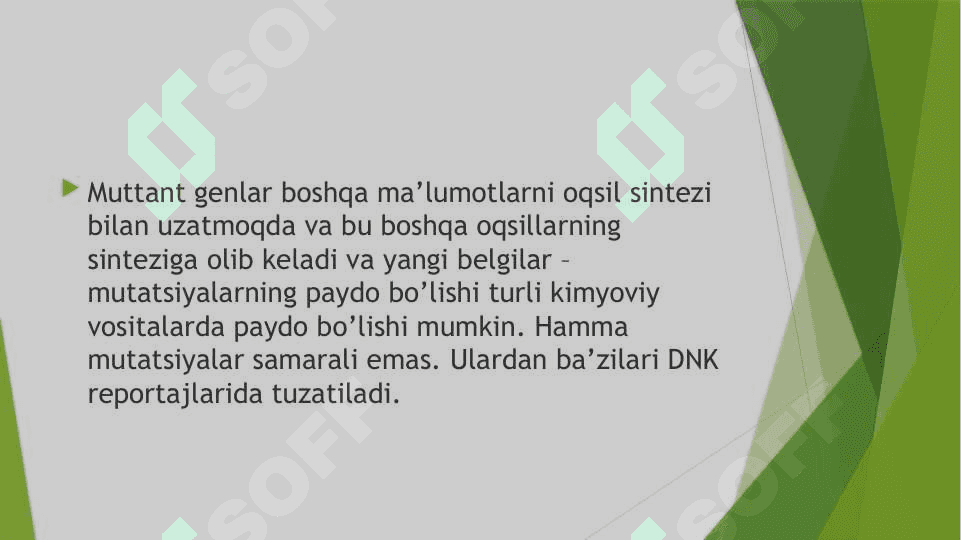 O'zgaruvchanlik va uning turlari. Mutatsiya turlari 8