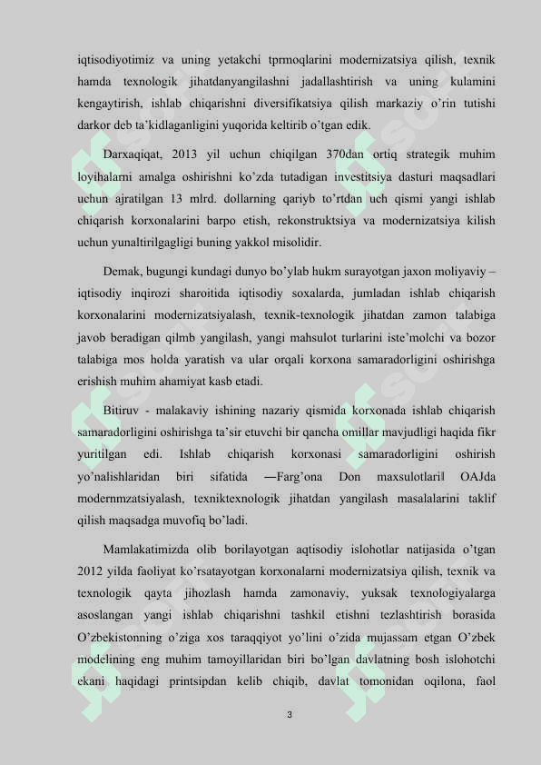 Kompaniya strategiyasini belgilovchi omillar va ularning tahlili. 3