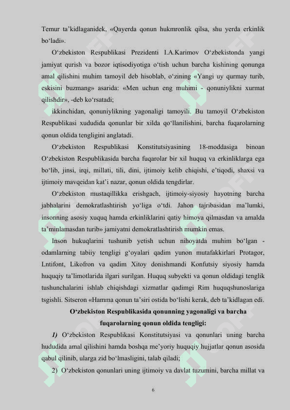 Qonuniylik va huquqiy tartibot 6