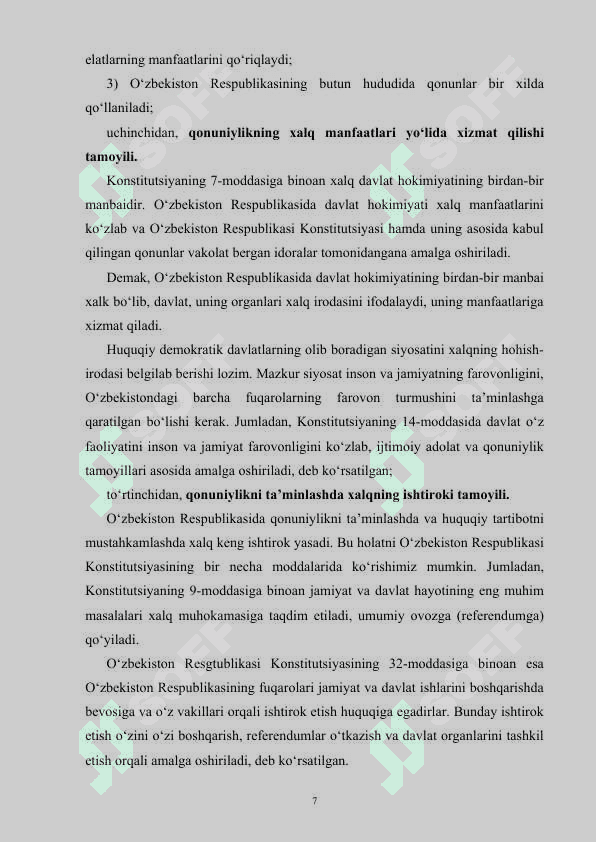 Qonuniylik va huquqiy tartibot 7