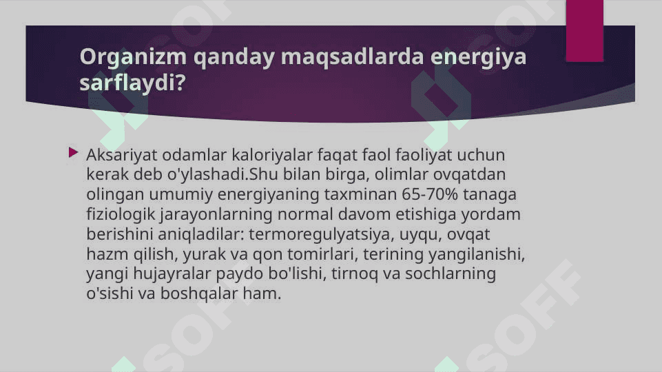 Asosiy ovqat mahsulotlarining kimyoviy tarkibi va energetik boyligi. Vitaminlar va mineral mahsulotlarining asosiy manbalari 2