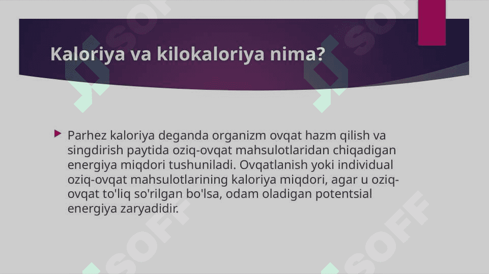 Asosiy ovqat mahsulotlarining kimyoviy tarkibi va energetik boyligi. Vitaminlar va mineral mahsulotlarining asosiy manbalari 8